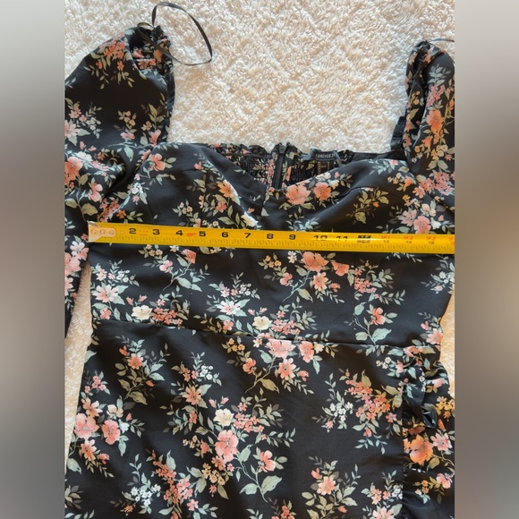Forever 21 Floral Black Dress with Pink Accents - Picture 9 of 11